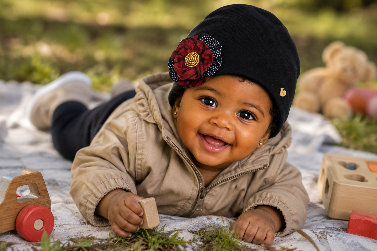 African waxprint Baby beanie(199 kr)