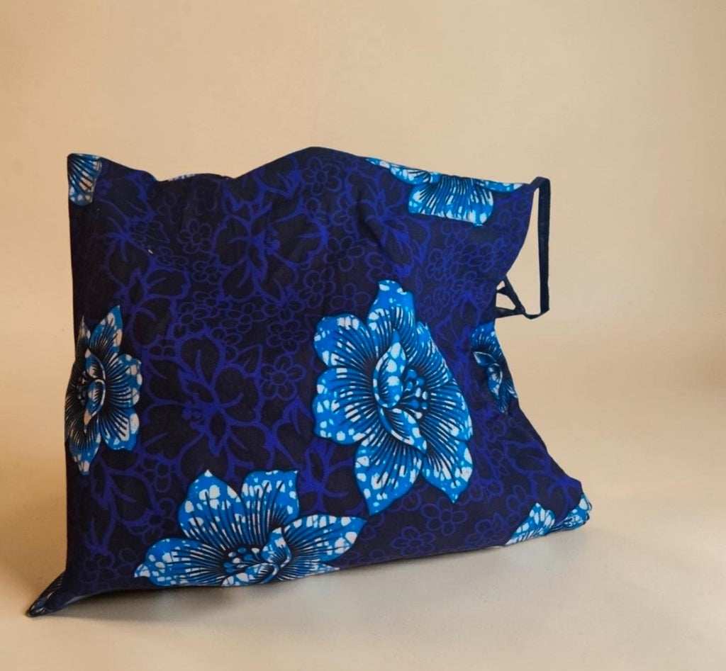 African Wax Print/Vegan leather Barrel Bag (895 kr)