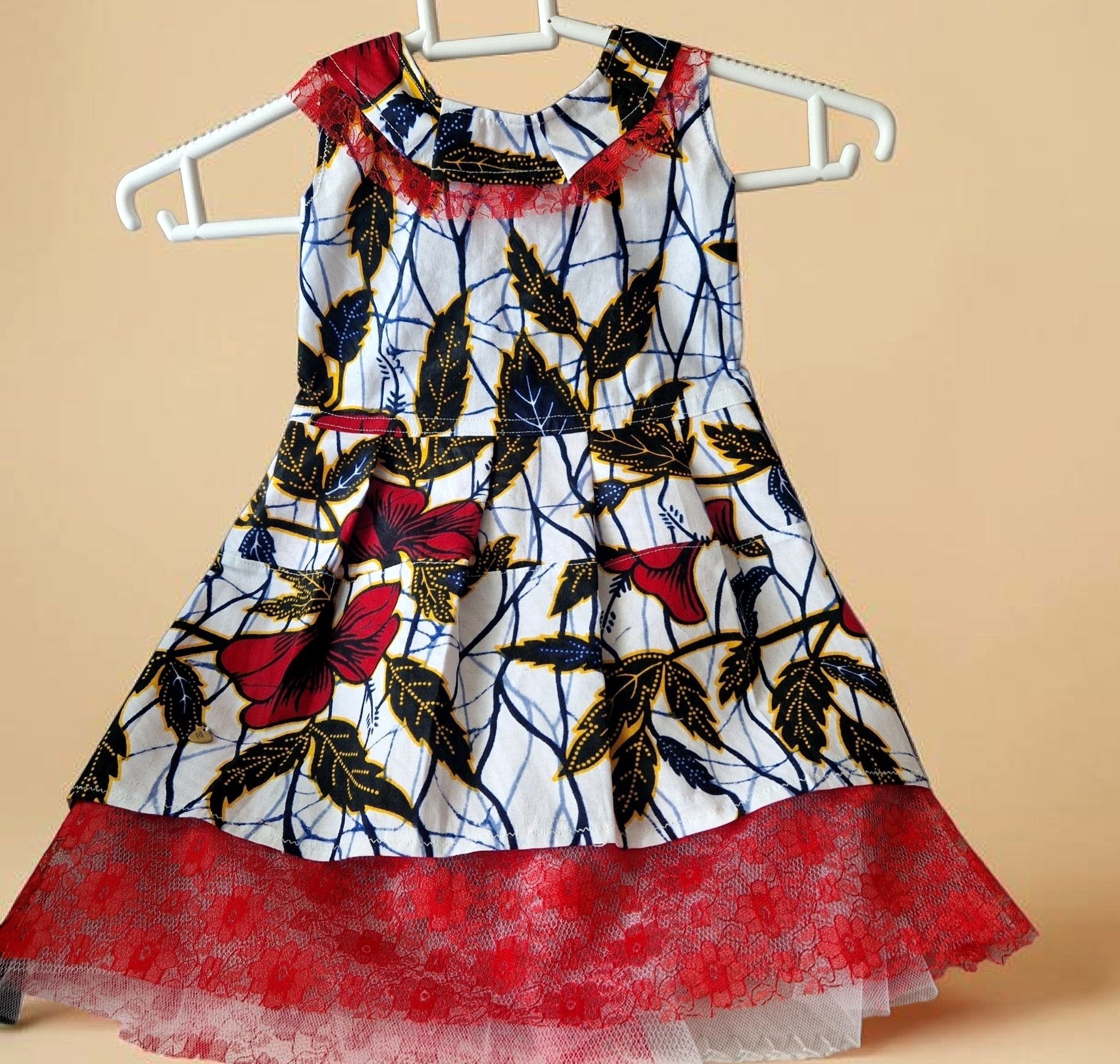 African Wax Print Baby Dress & Headband Set – 9–12 Months(449 kr)