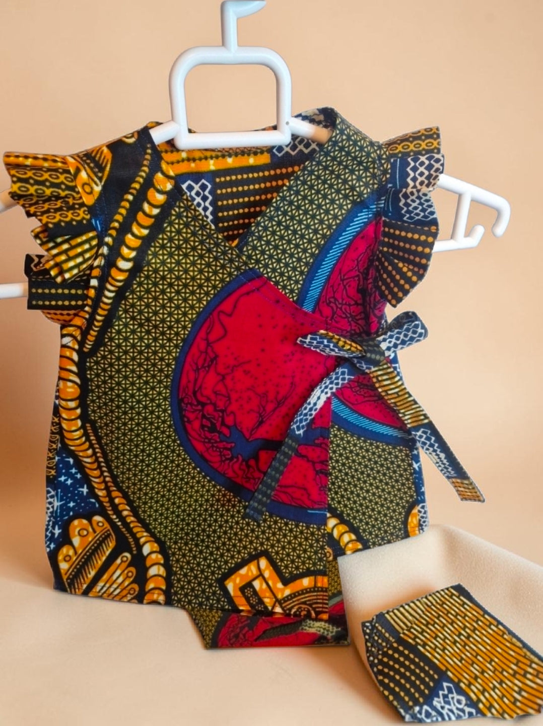 African Wax Print Baby Dress and Headwrap Set (349 kr)