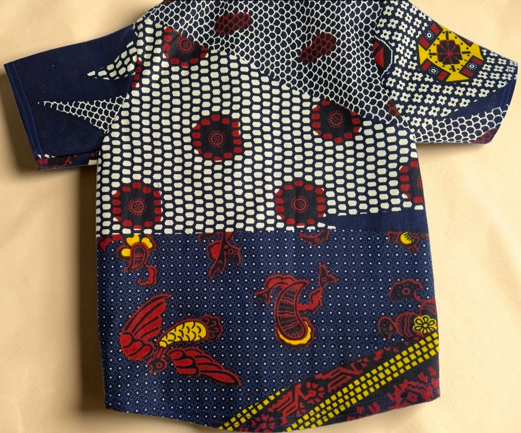 African Baby Outfit Set – Wax Print Shirt & Shorts (429 kr)