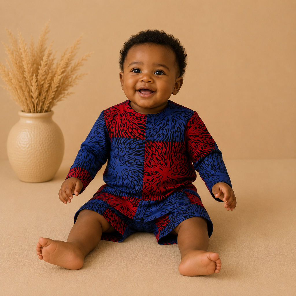 African waxprint Baby Boy Set (449kr)