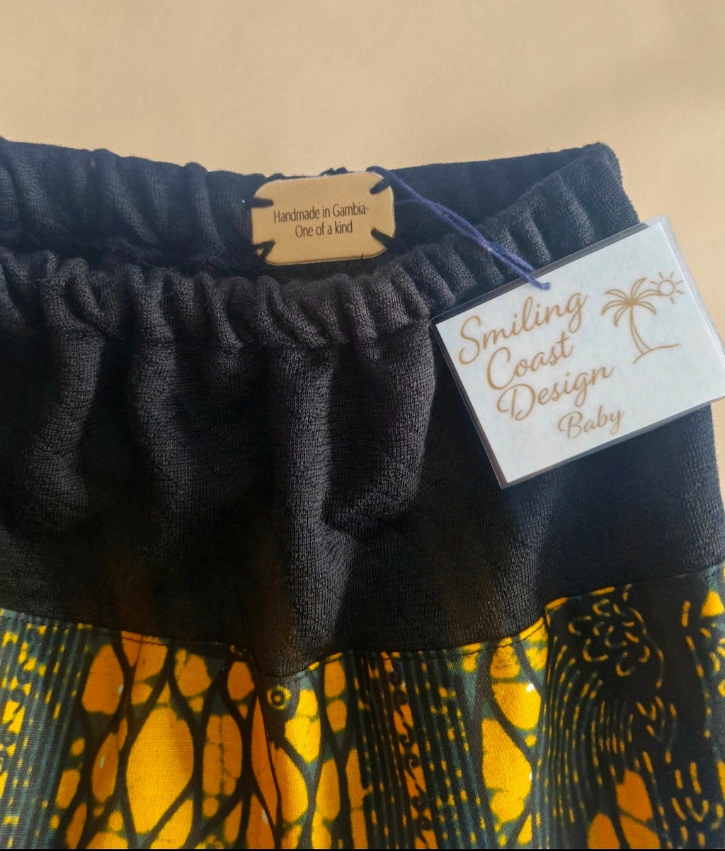 African Wax Print Baby Skirt & Hat Set (399kr)