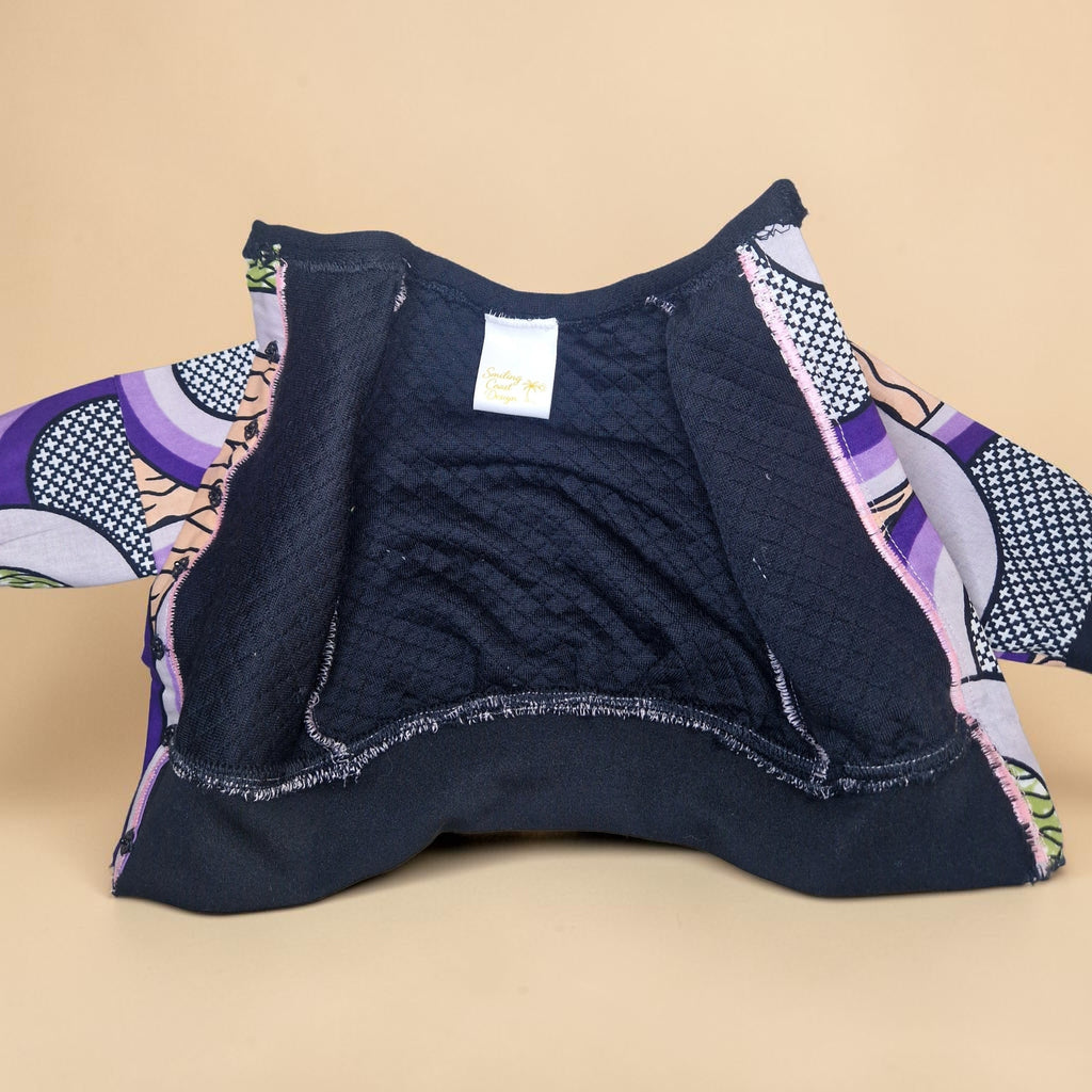African waxprint Baby Set 0–3 Months – Quilted Jacket & Wax Print Pants( 499 kr)