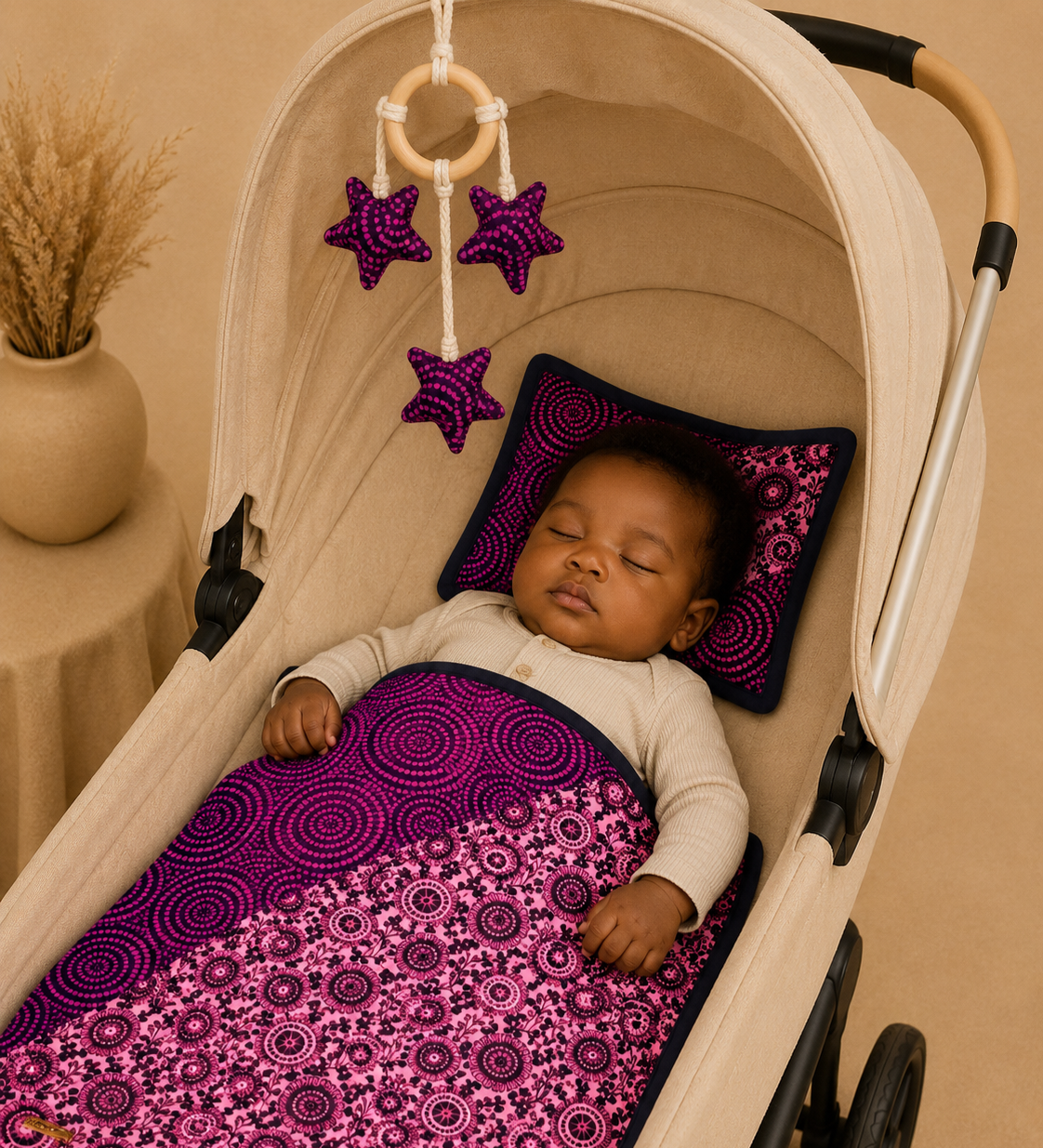 African Wax Print/Baby Stroller Set (995 kr)