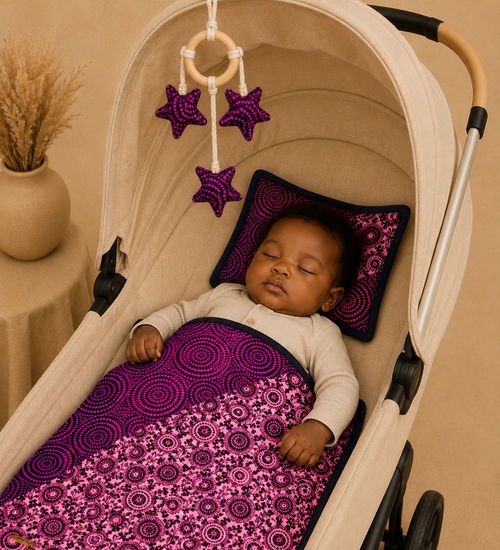 African Wax Print/Baby Stroller Set (995 kr)