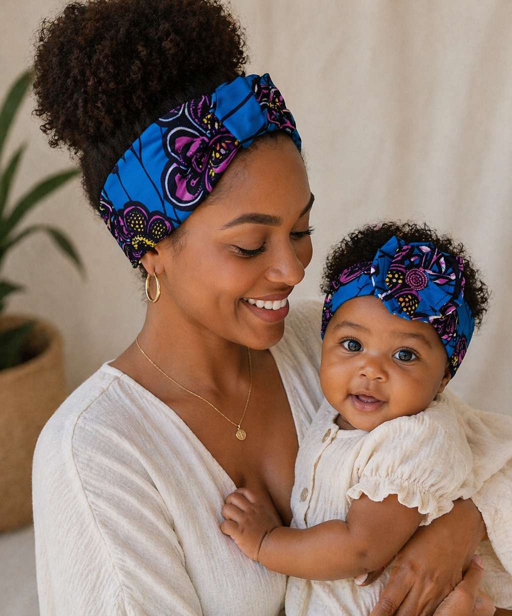 Mommy & Baby- African Wax Print Headband Set (329 kr)