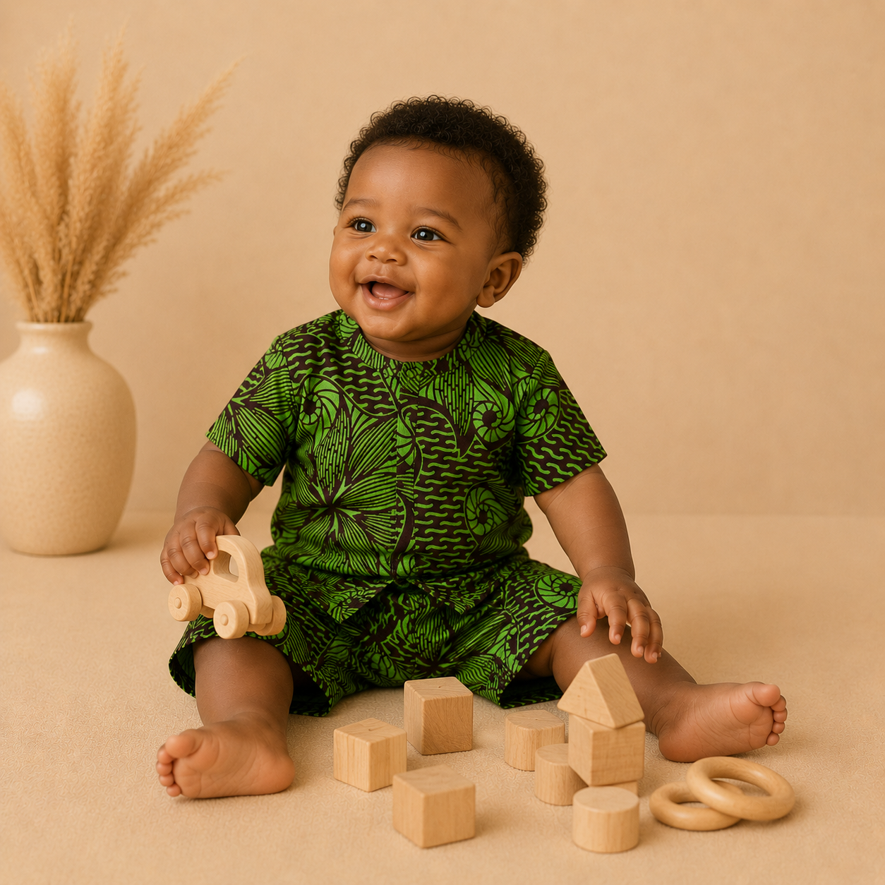 African Waxprint Baby Boy set (449 kr)