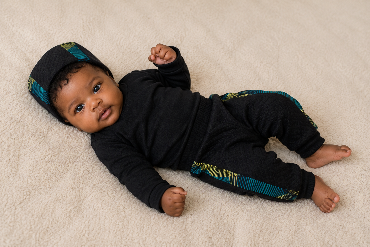 African Wax Print- Hat & Pants Set (349 kr)