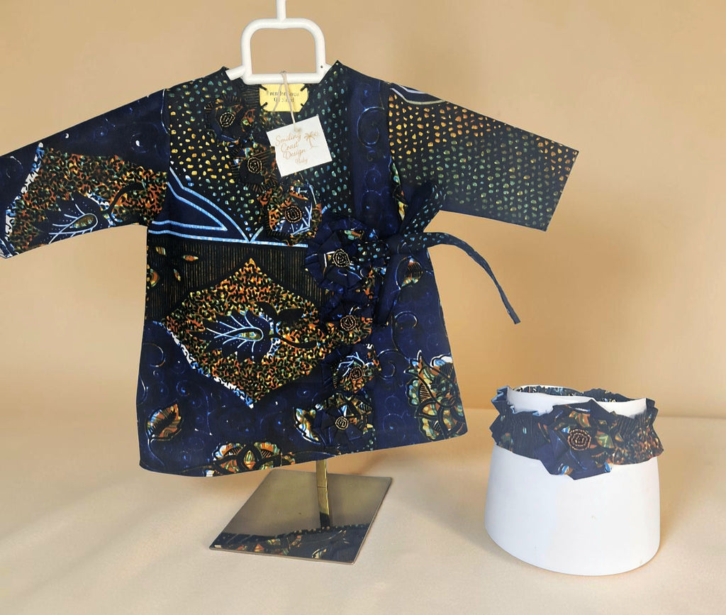African waxprint Baby Dress and Headband  (349 kr)