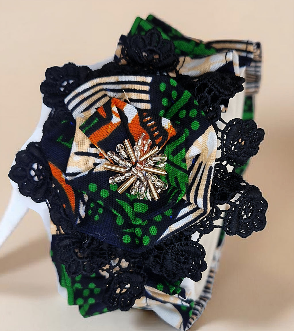 African waxprint Baby Dress & Headband(449kr)